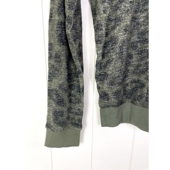 Lucky Brand Green Leopard Pullover Crewneck Sweater S - Picture 8 of 12